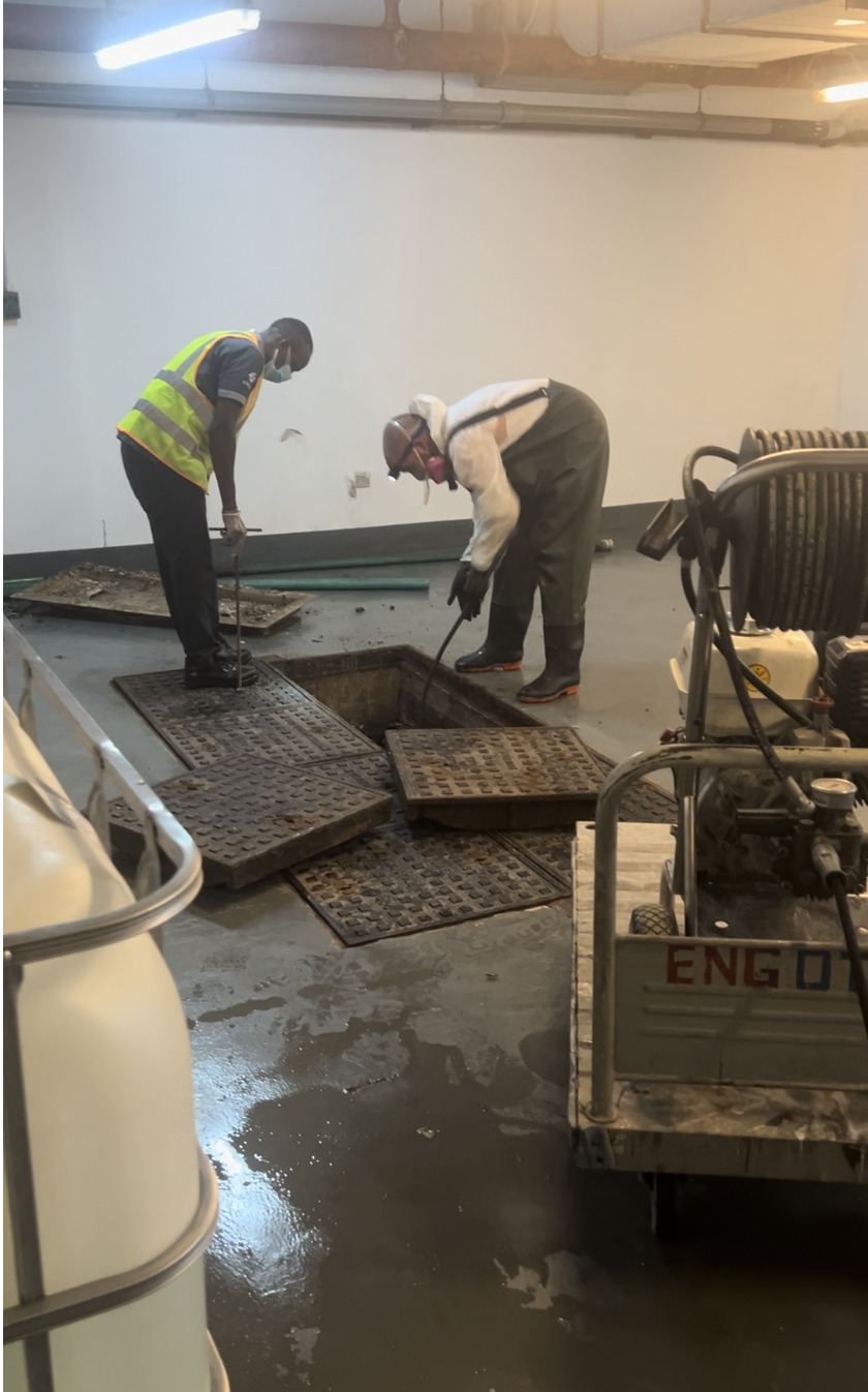 Treatment of waste surfaces at Old Town